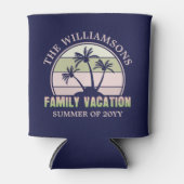 Aangepaste familievakantie strand tropisch eiland blikjeskoeler (Voorkant)