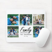 Aangepaste Family Script Quote Fotocollage Keepsak Muismat (Met muis)