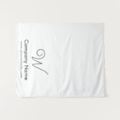 Aangepaste Fancy Business Table Runner Banner Wit Wandkleed (Voorkant (horizontaal))