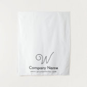 Aangepaste Fancy Business Table Runner Banner Wit Wandkleed (Voorkant)