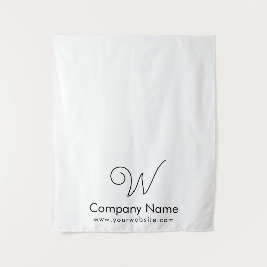 Aangepaste Fancy Business Table Runner Banner Wit Wandkleed (Voorkant)
