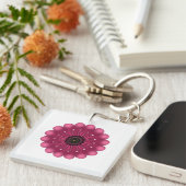 Aangepaste fantasiebloem | Abstracte neonbloem Sleutelhanger (Voorkant Rechts)