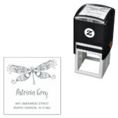 Aangepaste Fantasievolle Libelle Retouradres Zelfinktende Stempel (In situ)
