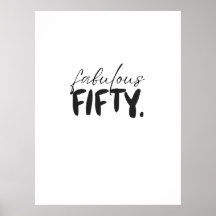 Aangepaste Fantastische Vijftig Zwarte Witte Typog