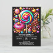 Aangepaste Fantasy Candyland Digitale Verjaardag Kaart (Staand voorkant)