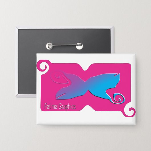 Aangepaste Fatima Graphics Gradiënt Pin Knop  Button (Voorkant / Achterkant)