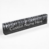 Aangepaste Faux Crystal Rhinestone Blink Desk Naambordje