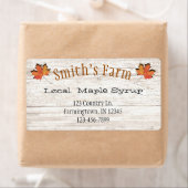 Aangepaste Faux Cutout Maple Syrup Label (Insitu)