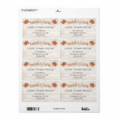 Aangepaste Faux Cutout Maple Syrup Label (Full Sheet)
