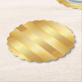 Aangepaste Faux Gold Blank Moderne Elegant Sjabloo Kartonnen Onderzetters (Gekanteld)