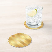 Aangepaste Faux Gold Blank Moderne Elegant Sjabloo Kartonnen Onderzetters (Insitu)