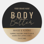 Aangepaste Faux Gold Body Butter Product Label (Voorkant)