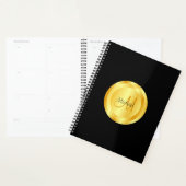 Aangepaste Faux Gold Elegant Black Sjabloon Planner (Display)