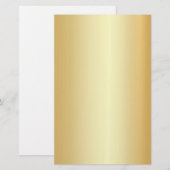 Aangepaste Faux Gold Elegant Blank Moderne Sjabloo Briefpapier (Voorkant / Achterkant)