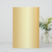 Aangepaste Faux Gold Elegant Blank Moderne Sjabloo Briefpapier (Staand voorkant)