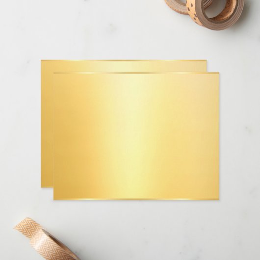 Aangepaste Faux Gold Elegant Blank Sjabloon Modern (Voorkant / Achterkant in situ)