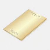 Aangepaste Faux Gold Elegant Eenvoudige Sjabloon M Post-it® Notes (Schuin)