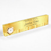 Aangepaste Faux Gold Elegant getypt script Sjabloo Naambordje