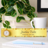 Aangepaste Faux Gold Elegant getypt script Sjabloo Naambordje