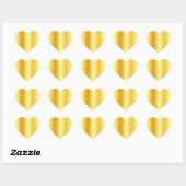 Aangepaste Faux Gold Elegant Moderne Blank Sjabloo Hart Sticker (Vel)