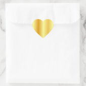 Aangepaste Faux Gold Elegant Moderne Blank Sjabloo Hart Sticker (Tas)