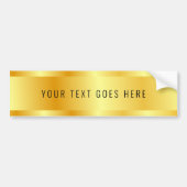 Aangepaste Faux Gold Elegant Moderne Glamour-Sjabl Bumpersticker (Voorkant)