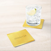 Aangepaste Faux Gold Elegant Moderne Sjabloon Kartonnen Onderzetters (Insitu)