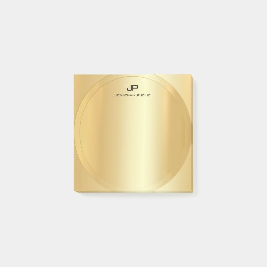 Aangepaste Faux Gold Elegant Moderne Sjabloon Tren Post-it® Notes (Voorkant)