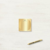 Aangepaste Faux Gold Elegant Moderne Sjabloon Tren Post-it® Notes (Op bureau)