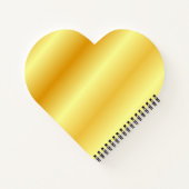 Aangepaste Faux Gold Elegant Mono gram Sjabloon Notitieboek (Achterkant)