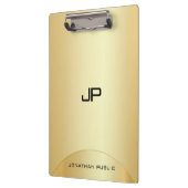 Aangepaste Faux Gold Elegant Monogram Moderne Sjab Klembord (Links)