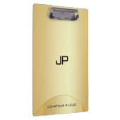 Aangepaste Faux Gold Elegant Monogram Moderne Sjab Klembord (Rechts)