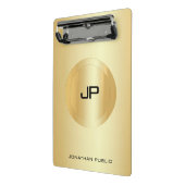 Aangepaste Faux Gold Elegant Monogram Sjabloon Mini Klembord (Angled2)