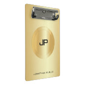 Aangepaste Faux Gold Elegant Monogram Sjabloon Mini Klembord (Schuin)