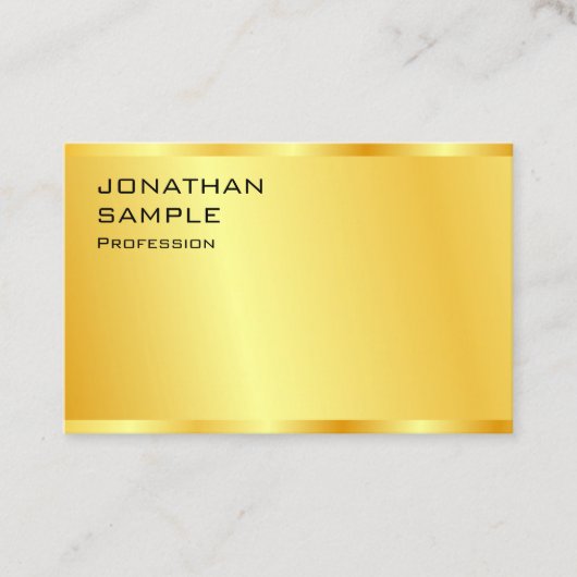Aangepaste Faux Gold Elegant Professional-Sjabloon Visitekaartje (Voorkant)