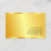 Aangepaste Faux Gold Elegant Professional-Sjabloon Visitekaartje (Achterkant)