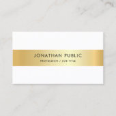 Aangepaste Faux Gold Elegant Professional-Sjabloon Visitekaartje (Voorkant)