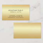 Aangepaste Faux Gold Elegant Simple Moderne Sjablo Visitekaartje (Voorkant / Achterkant)