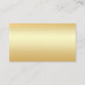 Aangepaste Faux Gold Elegant Simple Moderne Sjablo Visitekaartje (Achterkant)