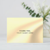 Aangepaste Faux Gold Foil Eenvoudig dank u de kaar Kaart (Staand voorkant)