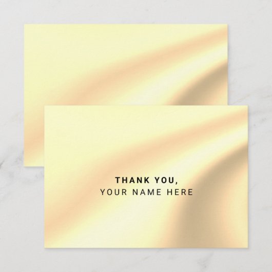 Aangepaste Faux Gold Foil Eenvoudig dank u de kaar Kaart (Voorkant / Achterkant)