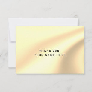 Aangepaste Faux Gold Foil Eenvoudig dank u de kaar Kaart