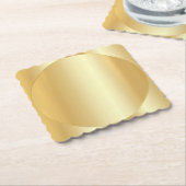 Aangepaste Faux Gold Glamoureus Blank Elegant Sjab Kartonnen Onderzetters (Gebogen)