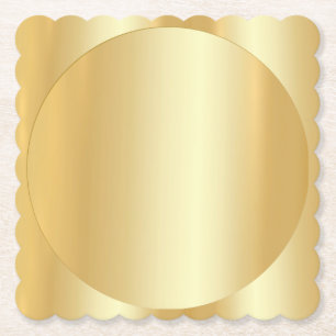 Aangepaste Faux Gold Glamoureus Blank Elegant Sjab Kartonnen Onderzetters