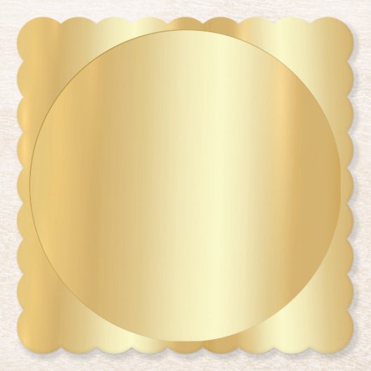 Aangepaste Faux Gold Glamoureus Blank Elegant Sjab Kartonnen Onderzetters (Voorkant)
