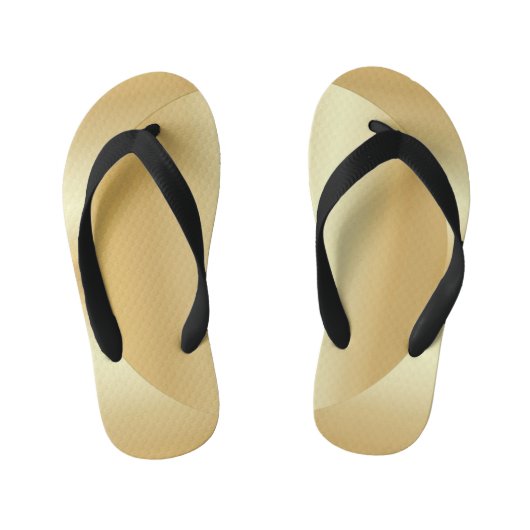 Aangepaste Faux Gold Glamoureus Moderne Sjabloon Kinder Teenslippers (Voetbed)
