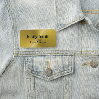 Aangepaste Faux Gold Magnetic Name Badge