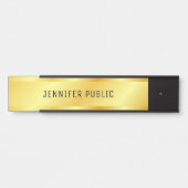 Aangepaste Faux Gold Metallic look Elegant Sjabloo Deurbordje (Voorkant)