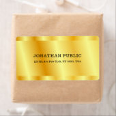 Aangepaste Faux Gold Metallic look Elegant Sjabloo Etiket (Insitu)