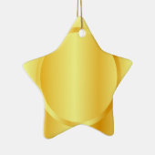 Aangepaste Faux Gold Metallic look Elegant Sjabloo Keramisch Ornament (Rechts)